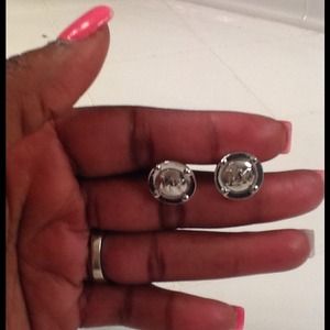 Silver MK Inspired earrings