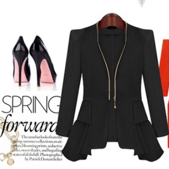Jackets & Blazers - Black Flared Blazer