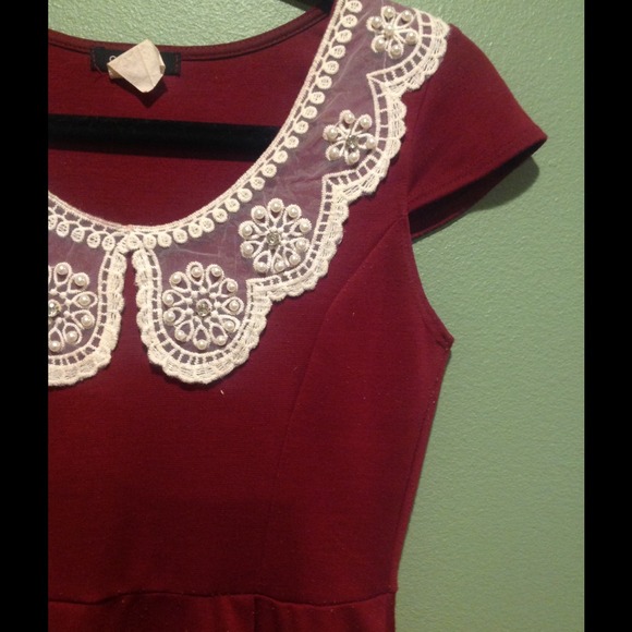 SOLD ModCloth Dress with Peter Pan Collar - Picture 2 of 4