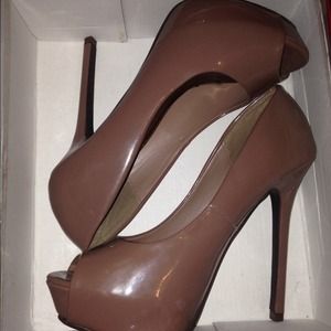 Gently used dark nude heels!