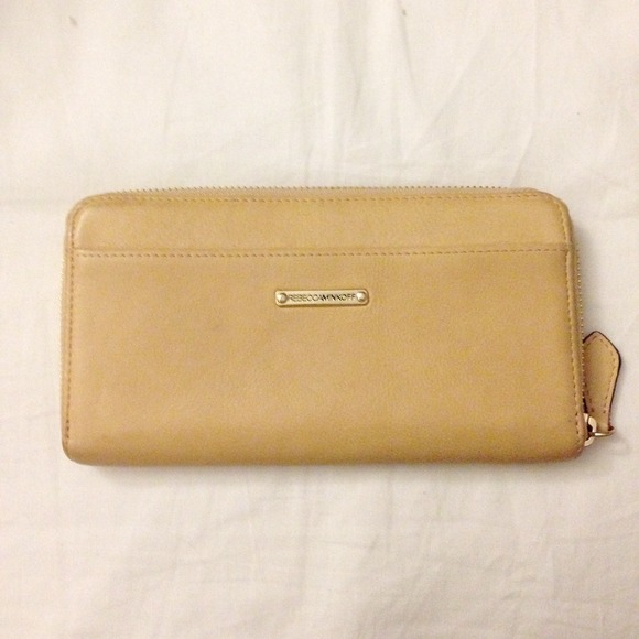 SOLD Rebecca Minkoff Beige Long Zip leather Wallet