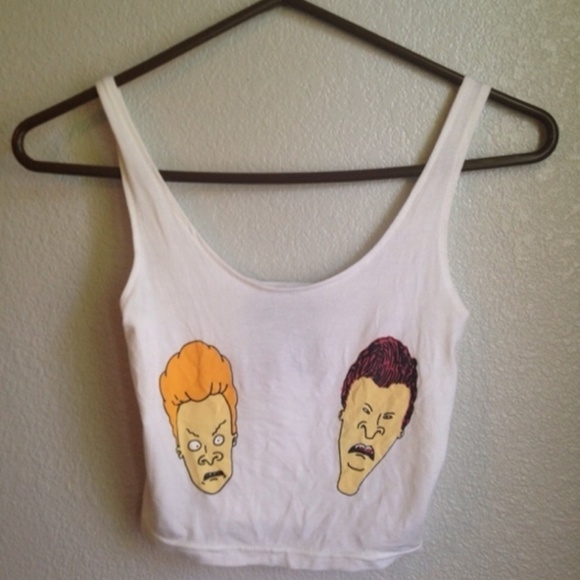 #iso# Bevis and butthead boob top o-mighty white - Picture 3 of 3