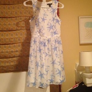 Forever 21 blue starfish studded dress