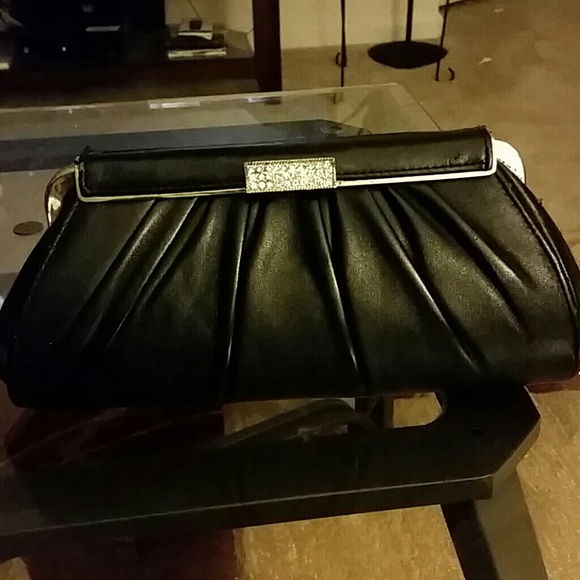 Black Clutch With Rhinestones
