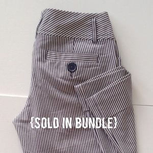 Navy and White Pinstripe Dress Pant