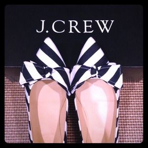 JCrew Viv Stripe Flat Shoes