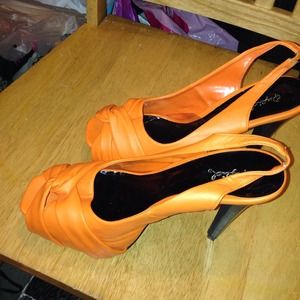 Bright Orange Heels
