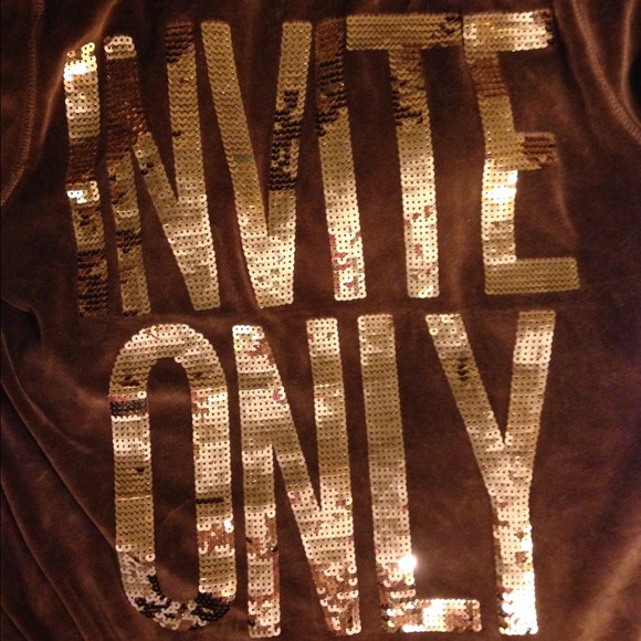 VS Bling Velour Hoodie (S) gold and brown