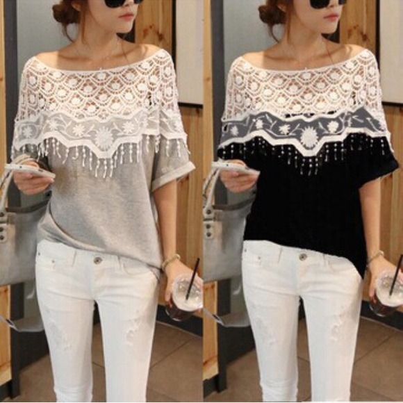 Off the shoulder lace
