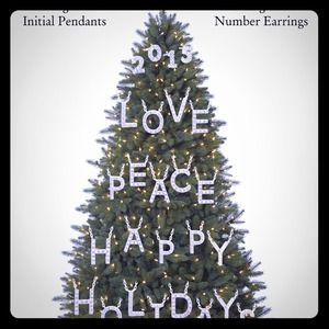 Sterling silver and diamond initials 😘