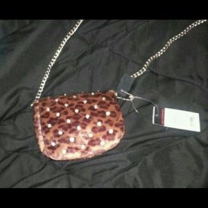 Leopard print crossbody bag