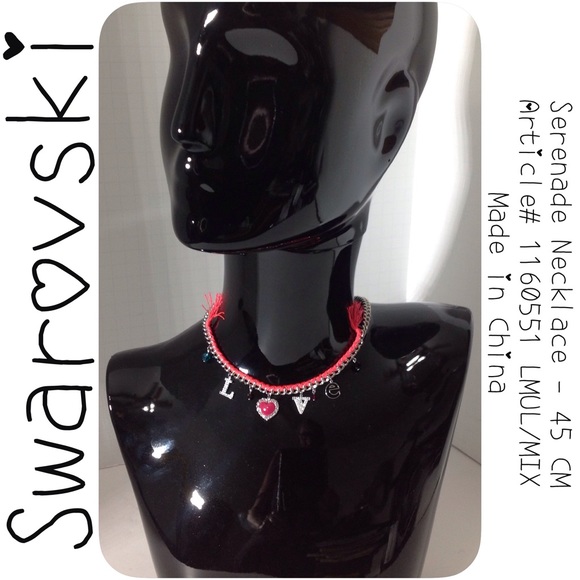 💓 Swarovski Crystal Serenade LOVE Necklace - Picture 1 of 4