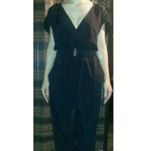 Size 12  H&M Black Belted Jumpsuit