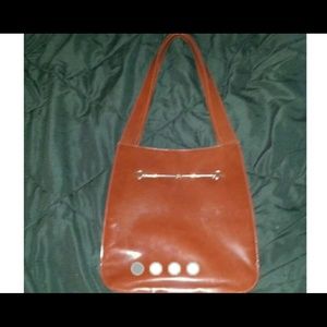 Vintage Gucci Chocolate Glossy Hobo Handbag