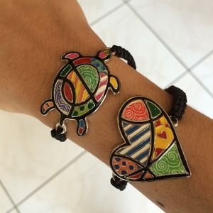 Romero Britto inspired custom made bracelets
