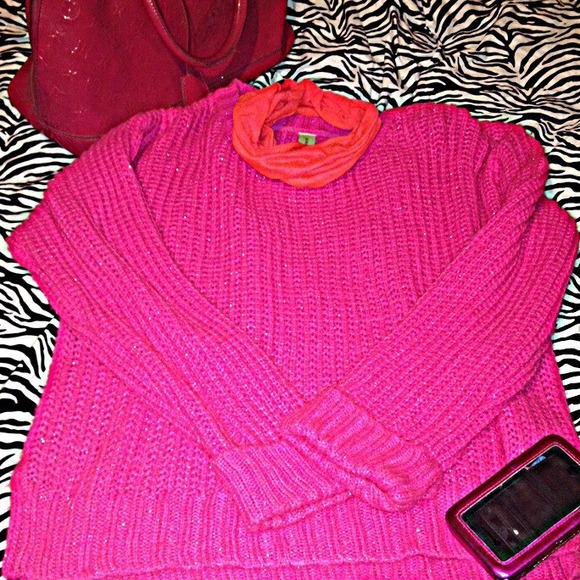💕Pink oversized knitted sweater! 💕