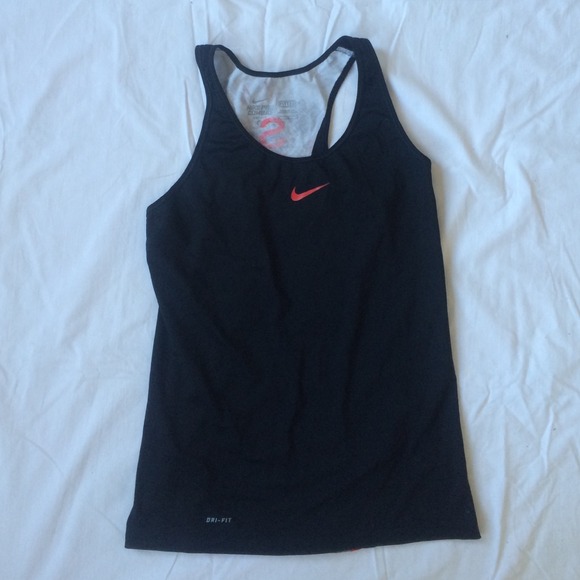 Nike Tops - Nike combat pro black soulcycle red swoosh tank