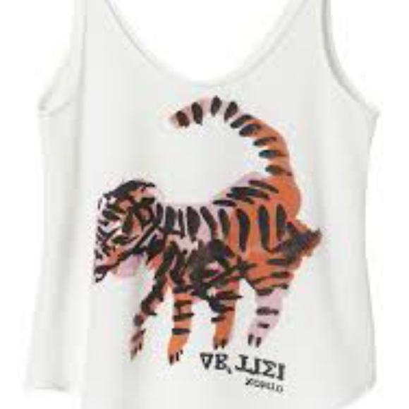 [Zara] crop top with tiger print tank - Picture 2 of 4