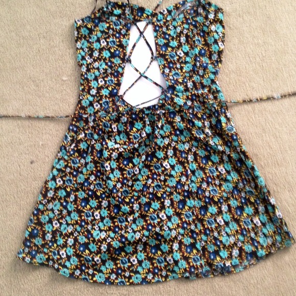 Volcom blue and green flower dress - Picture 6 of 6