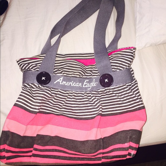American Eagle by Payless Handbags - American Eagles pink,grey  tote
