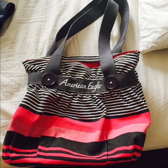 American Eagles pink,grey  tote - Picture 2 of 4