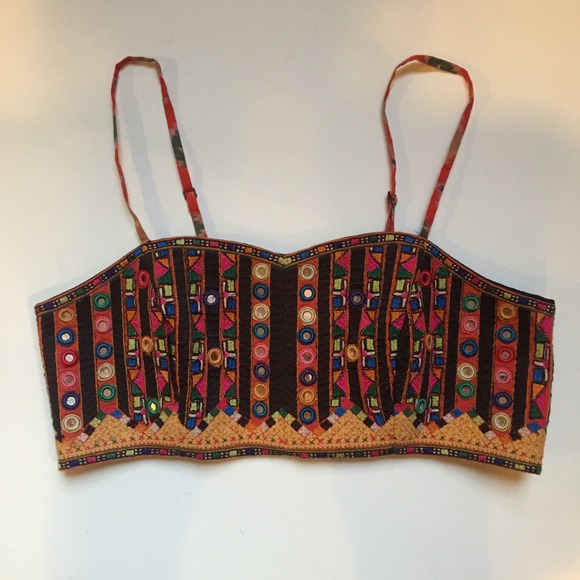 Ralph Lauren Tops - Denim & Supply Indian Embellished Crop Top