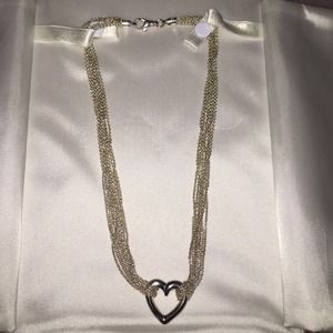 Beautiful sterling silver heart necklace