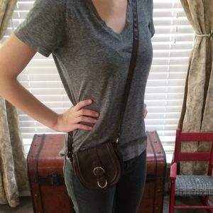 Brown Shoulder-strap Purse.