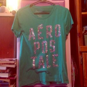 Sparkly Turquoise Aeropostale Tee!