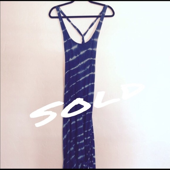 Not for sale Crisscross tied dyed maxi dress