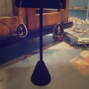 Gray Stone Earrings