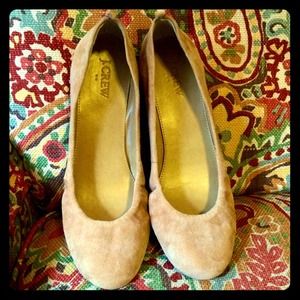 **sold** J Crew Suede Ballet Flats BNWOB