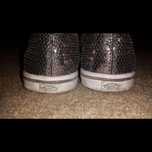 Sequined gray vans