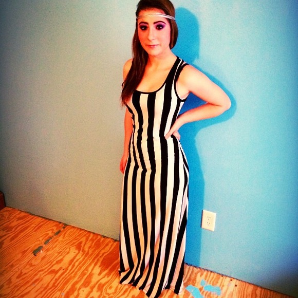Striped maxi dress