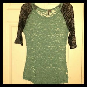 Bke Three quarter length burnout shirt