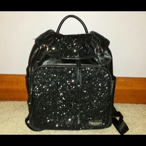 Black sequined Nine West backpack