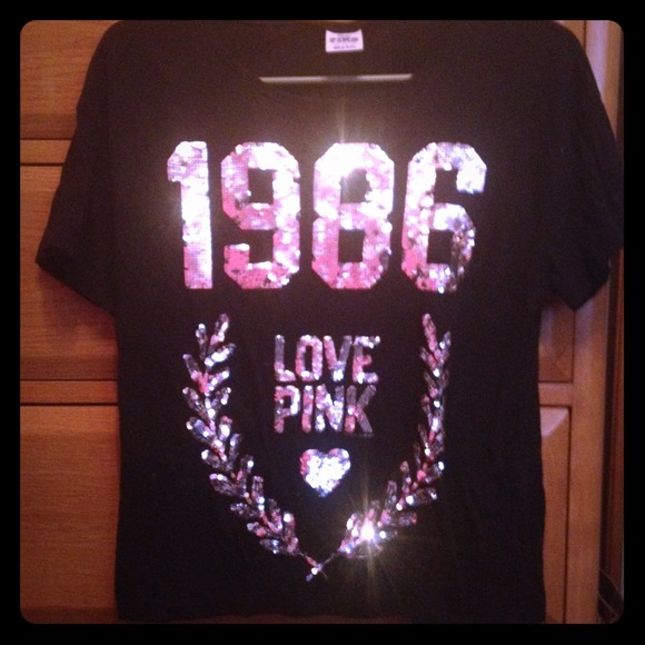 Black Bling Love Pink Tee