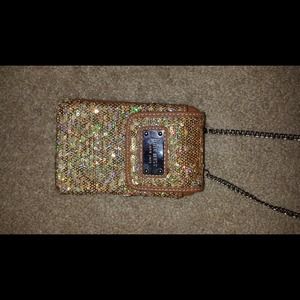 Nine West gold sequins handbag