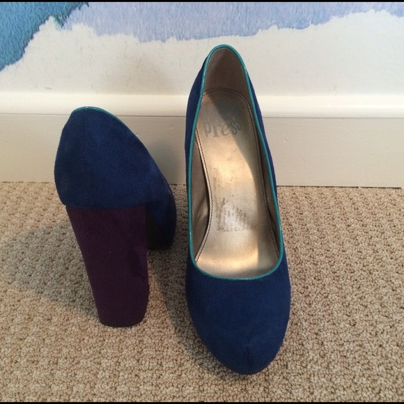 Colorblock chunky heels - Picture 2 of 3