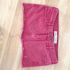 🎁Red Hollister Jean Skirt