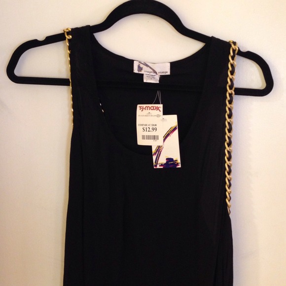 Black Gold Chained Tank - Picture 1 of 3