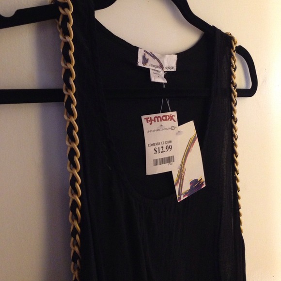 Black Gold Chained Tank - Picture 3 of 3