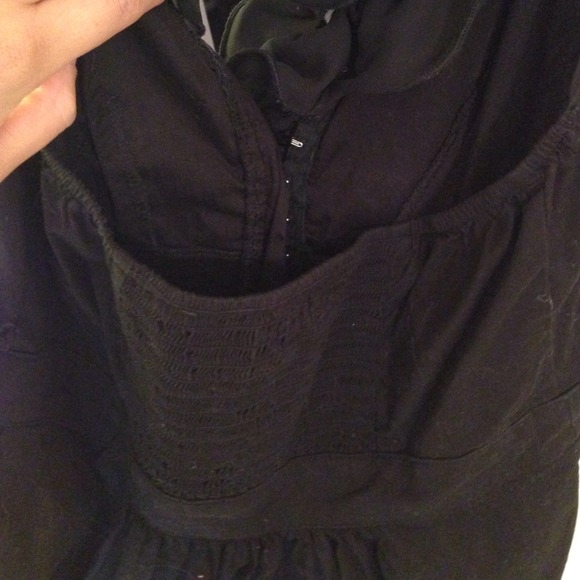 Black Ruffled Halter Top - Picture 3 of 3