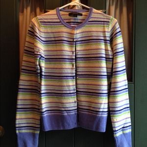 100% lambs wool cardigan spark buttons blue purple