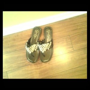 FINAL PRICEBrown  Gold Sandals  LIKE NEW