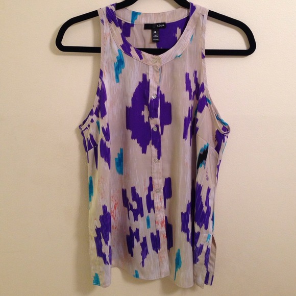 Aqua Blouse from Bloomingdales - Picture 1 of 2