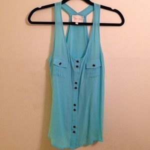 Ice Blue Buttoned Blouse from Bloomingdales