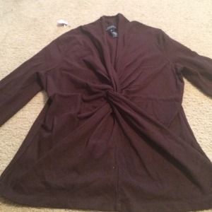 Jones NY chocolate brown long sleeve sweater