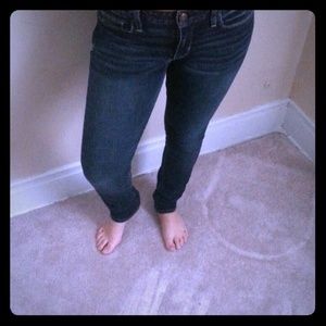 AE Faded Dark Wash Skinny Jeans