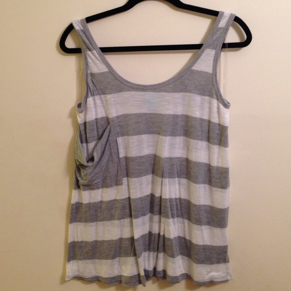 Grey & White Striped Tank - Picture 1 of 1